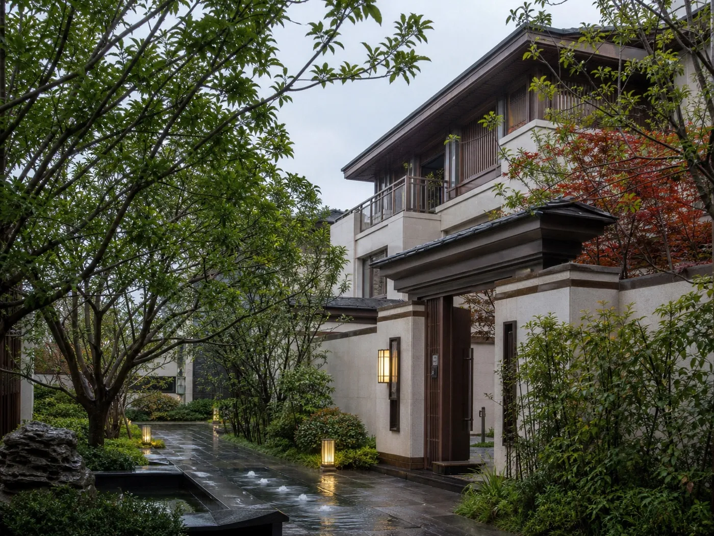 雨后低密庭院住宅演示图